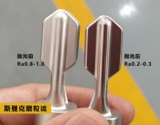  直接把粗糙度從Ra0.8拋到了0.2，斯曼克磨粒流鏡面噴砂機(jī)切削力很強(qiáng)！ 