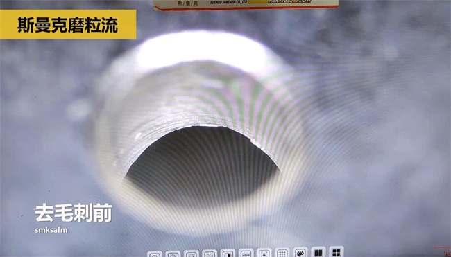 鋁合金<a href='http://www.excellmobile.com' target='_blank'><u>交叉孔去毛刺</u></a>，<a href='http://www.excellmobile.com' target='_blank'><u>流體拋光機(jī)</u></a>約20秒一個(gè)
