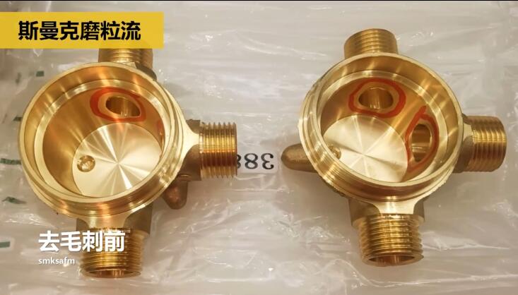 用磨粒流不怕劃傷，銅三通<a href='http://www.excellmobile.com' target='_blank'><u>交叉孔去毛刺</u></a>